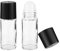 2pcs Black Clear Oil Roller Bottles, 1.06oz Portable Empty Roll On Ball Container Refillable Roller Deodorant Vials Leak-Proof Cosmetic Containers for Fragrance Massage Perfume Essential Oil