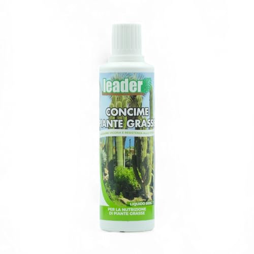 LEADER, Concime Piante Grasse, Nutrimento Per Piante Grasse In Vaso o Giardino, Ideale Per La Crescita Sana e Robusta, Preserva la Bellezza Della Pianta, Formato Liquido 500g