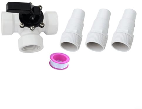 CWOQOCW Cursore a 3 vie 4715 valvola solare, con filettatura interna, ugelli per tubi flessibili, morsetti in ABS, kit di deviazione per piscina, stagno