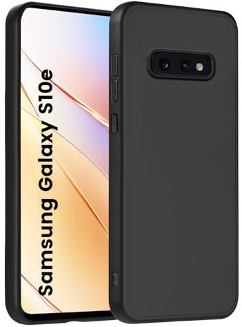 HuwaiH Handyhülle für Samsung Galaxy S10e Hülle, Anti-Schock, Antikratzer, Anti-Rutsch Schutzhülle, Unterstützt kabelloses Laden, Anti-Fingerabdruck Case für Samsung S10e(Schwarz)