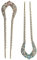 Ipetboom Vintage-haarnadel Haarstab Mit Doppelzinken Haarnadel Mit Strasssteinen in Chignon-form Für Partys Und Bankette