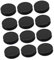GREENADSCAPE 16pcs Mason Jar Lids Spice Jar Fermenting Jars Canning Lids Regular Mouth Can Lids Cups Strainer Jam Jars Mason Jar with Lid and Straw Large Mason Jars Snug Kit Caps Black Tinplate