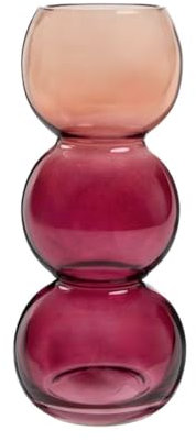 HOMLA Vase en verre VAZIA orange/rose 8 x 25 cm