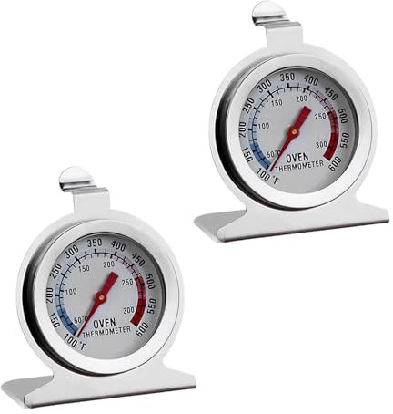2-Pack Oven Thermometers for Inside the Oven Large Dial 50-300°c/100-600°f Stainless Steel Cooking Thermometer Instant Read Kitchen Thermometer Oven Temperature Gauge