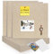 CUHIOY 6 Stück Filz Pinnwand selbstklebend, 1.2cm dicke Filz-Pinnwände mit Klebepads & 60 Pins, dekorative filzplatten groß für Fotos und Notizen in Kinderzimmer, Büro, Küche, Beige, 30x30cm