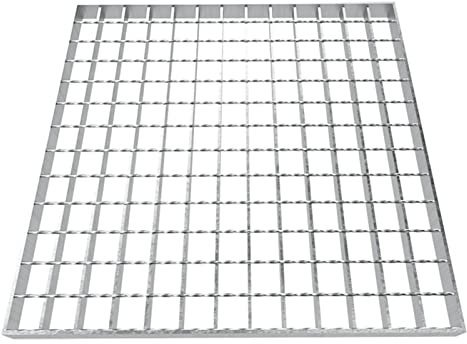 BomDog Rejilla de Drenaje Deo Galvanizado, Tapa de Drenaje, Desagüe de Surectangular, Rejilla de Alcantarillado/Sier/100X40X3Cm