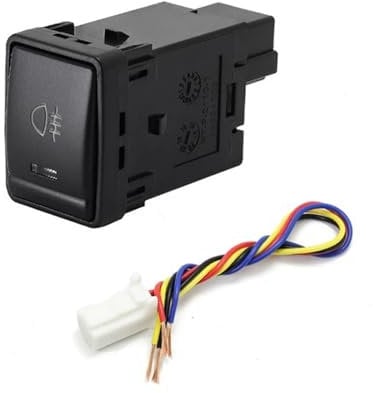 NBCNZCTSAS 1PC Auto LED Parkplatz Radar Servolenkung Rad Wärme Nebel Licht Schalter Push Button Fit for Nissan Navara Sylphy 12-19 X-Trail 14-20(Rear Fog Lights)