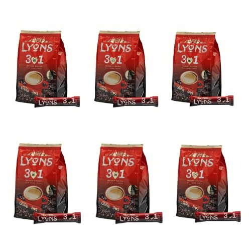 Lyons 3 in 1 Instant Coffee, Smooth & Creamy Coffee Mix +FabFinds Mystery Mug (6, Classic Roast)