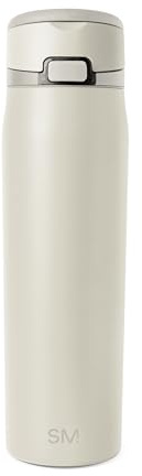 Simple Modern Mesa Loop Water Bottle with Straw | 24oz Cup Holder Friendly Insulated Stainless Steel Bottles for Travel, Sports and School | Cashew