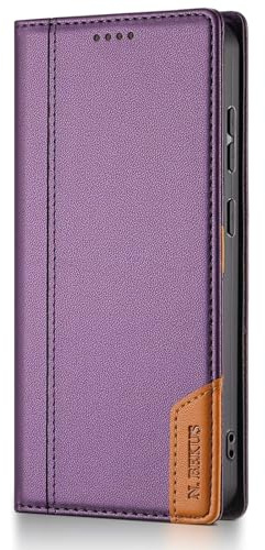 KRjcsfhy für Xiaomi 11T/11T Pro Hülle, Handyhülle für Xiaomi 11T/11T Pro Flip Case PU Lederhülle Schutzhülle Ledertasche mit Stander Function Brieftasche Tasche für Xiaomi 11T/11T ProLila
