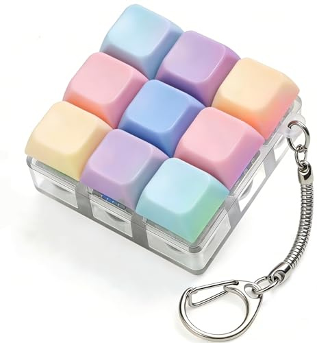 Juguete antiestrés Tipo Teclado, Llavero con Teclado de 9 Teclas, Juguete antiestrés para Adultos, Juguete de relajación con Llavero