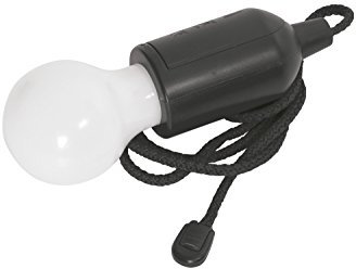 Lyyt AVL406 Black Battery Powered LED Hanging Pull Light for Indoor/SHELTERED Outdoor USE