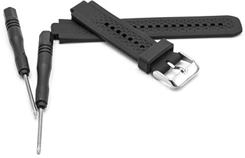 vhbw bracelet S femmes compatible avec Garmin Forerunner 25 montre connectée - 10.8cm + 8.6 cm silicone noir