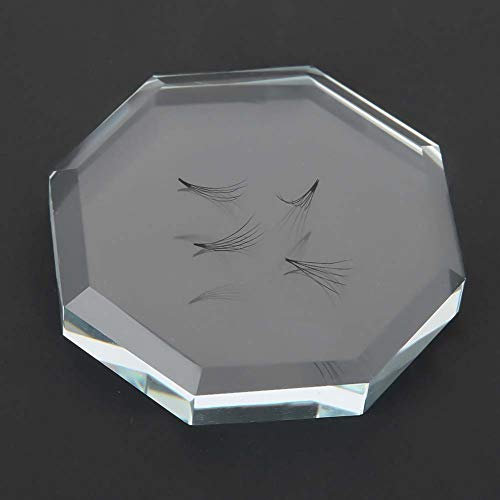 Glas Wimpern Palette, Wimpern Kristallpalette, Pfropfen Wimpern und Tray Halterung Handheld Wimpernverlängerung Ständer Palettenhalter Künstliche Glashalter Auflage