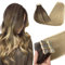 GOO GOO Tape in Extensions Echthaar, Tape Extensions Echthaar, 50cm 50g 20pcs, Extensions Echthaar, Haarverlängerung Echthaar, 4/18 Schokoladenbraun bis Dirty Blonde