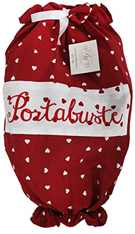Porta Sacchetti Dispenser Buste Portasacchetti Cucina Cuori Lucy Grigio Rosso -Rosso