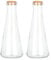 Magic Season Bouteilles Décorative en Verre avec Bouchon en Liège (350 ml Bouteilles Coniques / 2 Pièces)
