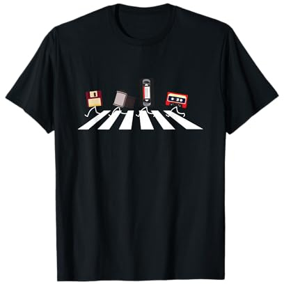 VHS Cassette Tape Floppy Disc Funny Retro Vintage T-Shirt