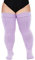 Moon Wood Kniestrümpfe Damen Extra Lange Overknees Strümpfe Damen Thigh High Socken Soft Warme Stulpen Große Größe Lavendel