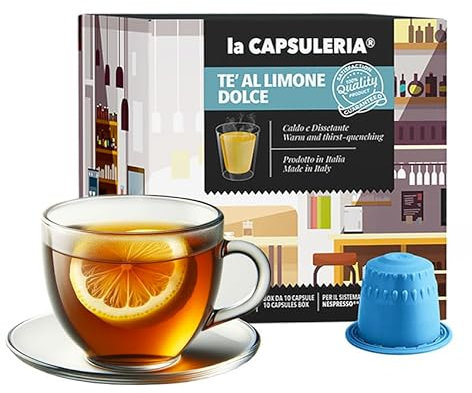 THÉ AU CITRON (240 Capsules) compatible avec Nespresso, Lot de 24 x 10 Capsules (240 portions tot) - la Capsuleria