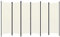 Gecheer 6-Panel Room Divider Screen Privacy Panel Room Partitions Folding Divider Bedroom Privacy Screen Panel Partition Wall Panel Privacy Furniture Cream White 300x180 cm