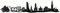 Skyline4u Kiel Skyline Aufkleber Sticker Autoaufkleber City Gedruckt - 20x4cm schwarz