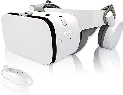 VR Headset, Virtual Reality Headset with VR Remote Controller for 4.7-6.3 Inch iPhone and Android Smartphone, VR Glasses Goggles Headsets
