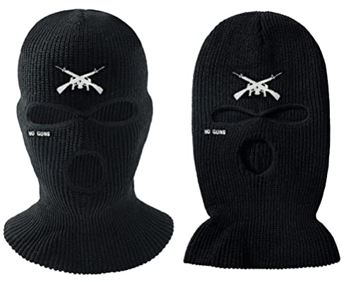 BBABBT 2022 3-Loch-Vollgesicht-Skimaske, Wintermütze, Sturmhaube, Kapuze, Beanie-Mütze, Männer und Frauen, Outdoor-Radfahren, Skifahren, Laufen, Schwarz