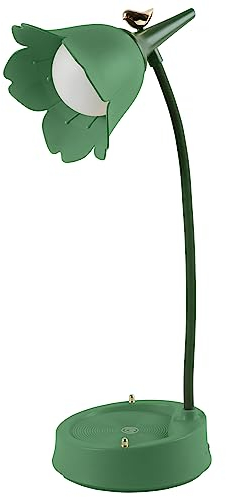 himmel Schreibtischlampe Kinder, Dimmbare LED Tischlampe mit 3 Farbtemperaturen, Wiederaufladbare Schreibtischlampe mit Touchsensor und Flexibles Arm, USB Nachttischlampe für Lesen, Lernen(grün)
