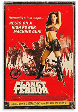 Planet Terror Custom Poster Filmposter Klassisches Poster für Zimmer Ästhetische Kunst Poster Poster Dekorative Malerei Leinwand Wandkunst Wohnzimmer Poster Schlafzimmer Gemälde 30 x 45 cm