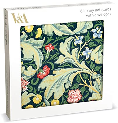 Museums & Galleries 6 Luxury Boxed Notecards with Envelopes (Leicester Wallpaper) EFE029
