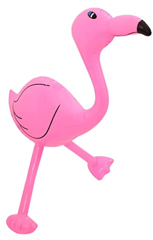 Quickdraw Inflatable Flamingo Large Pink 64cm Blow up Safari Jungle Party Decorations Pool Toy Novelty Prop Flamingos Accessory