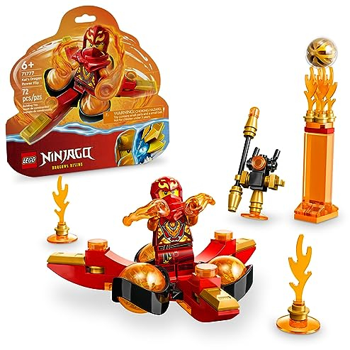 LEGO NINJAGO Kai's Dragon Power Spinjitzu Flip 71777 Red Ninja Spielzeug-Bauset mit Kai-Minifigur; Geschenk für 6-jährige Jungen, Mädchen und Ninja-Fans, die baubare Actionfigur-Spielsets lieben