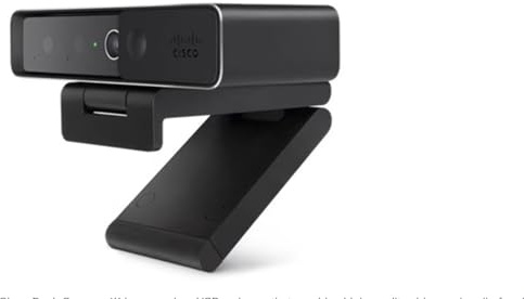 CISCO DESIGNED Cisco Tischkamera 4K in Platinweiß mit bis zu 4K Ultra HD Video, Dual-Mikrofone, Low-Light Leistung, 1 Jahr eingeschränkte Hardwaregarantie (CD-DSKCAM-P-US)