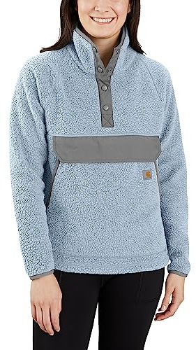 Carhartt Donna 104922 - Giacca in pile da donna con bottoni a pressione, Nettuno, Medium