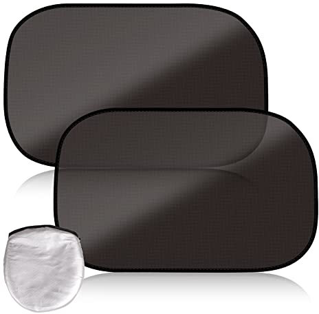Zivacate Car Sun Shade 2 Pack - Universal Fit, 50x31 cm Cling Sun Shade for Car Window, UV Rays Protection, Kids Car Sunshades for Blackout with Storage Bag, Window Sun Shade for Baby