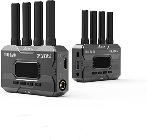 Accsoon CineView WIT04-SE Video Transmission Dual-band SDI&HDMI Wireless Transmitter&Receiver 1200ft(350m) Range up to 4 Monitor Devices 2.4+5Ghz 1080p 60fps (SDI and HDMI TX&RX)