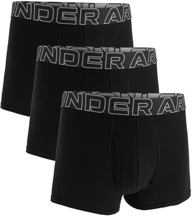 Under Armour Herren Boxershorts aus Performance-Baumwolle im 3er-Pack, 8 cm Beinlänge – atmungsaktiv, feuchtigkeitsableitend, weiches Tragegefühl, ganztägiger Komfort