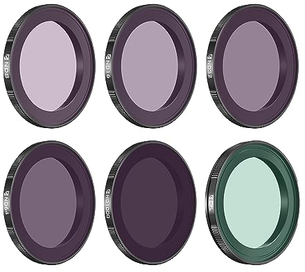 Freewell All Day 6Pack ND8, ND16, ND32, ND64, ND1000 und CPL Filter Kit Kompatibel mit Action 5 Pro/Action 4/Action 3