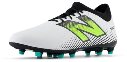 New Balance Unisex Tekela Magique Fg V4+ Soccer Shoe, White/Hi-Lite/Black, 9.5 US Men