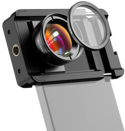 Sunydog 100 mm Makro-Objektiv 10X, mit CPL-Filter-Set, HD-Makro-Fotografie-Objektiv mit Universal-Handy-Clip-Aufbewahrungsbox Ersatz, für Smartphones
