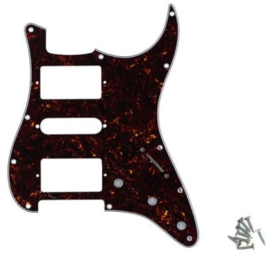ROZILO Strat HSH Pickguard Schlagbrett Schlagbrett mit Schrauben für amerikanische/mexikanische Standard-Stratocaster, moderner Stil, Ersatzgitarre, dunkle Schildkröte