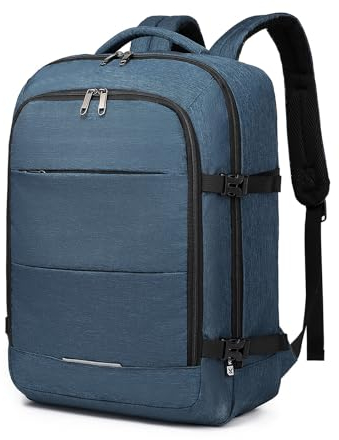 KONO Kabinentasche Untersitz Handgepäck Rucksack 45 x 36 x 20 cm Große Kapazität Reiserucksack, Navy, Marineblau (Unter dem Sitz)