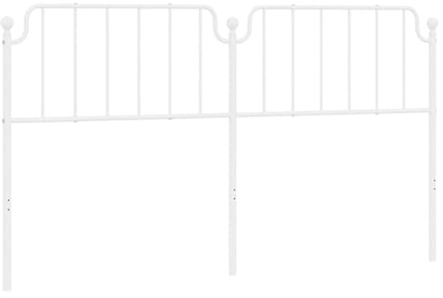 vidaXL Ersatz-Kopfteil Metall Weiß 180 cm