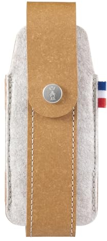 Opinel Outdoor Case L Recycled Leather & R PET Felt - Brown - Sustainable Knife Bag for OPINEL N°09, N°10, Mushroom Knife N°08 and N°10 with Corkscrew & Bottle Opener