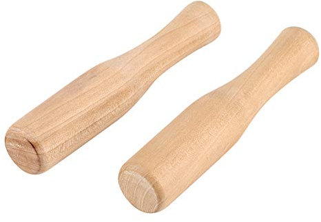 HAOHIZE 2Pcs Wooden Pestle, Hardwood Grinders Pestle Food Grinding Stick Sauerkraut Pounder Food Muddle Grinding Rod for Custard Purees Drinks and Cocktails Bar Tool