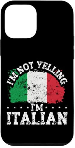 Hülle für iPhone 12 mini Funny Italian Flag Republic Day I'm Not Yelling I'm Italian