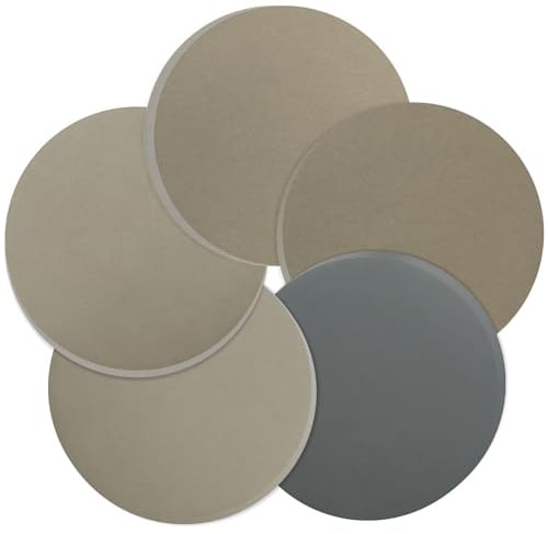 VIBRATITE 50 Stück Schleifpapier 125mm Klett 2000-10000 Körnung Ohne Loch | Siliziumkarbid, Nass und Trockenschliff, Runde Schleifscheiben, für Exzenterschleifer, Auto, Holz, Metall