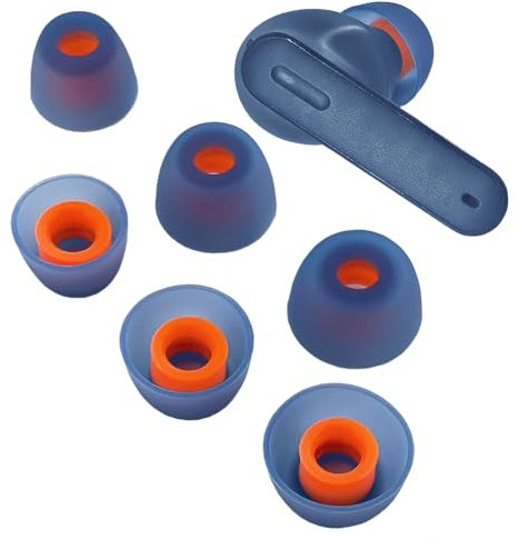 TENNMAK 6 cuscinetti di ricambio per auricolari JBL Tune 230NC TWS, colore blu