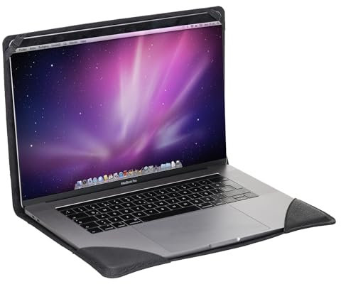 Solo Pelle Étui de protection en cuir véritable pour MacBook Air 15,3 (2024) d'Apple MacBook Air 15 (2024) Noir mat